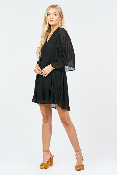 Pleated Mini Dress