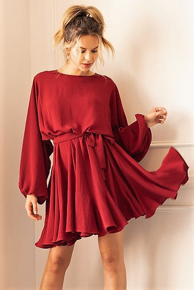 FULL RUFFLE MINI DRESS