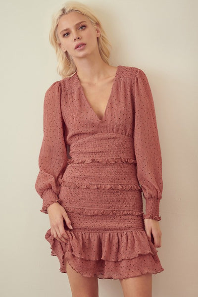 POLKA DOT RUFFLE DRESS