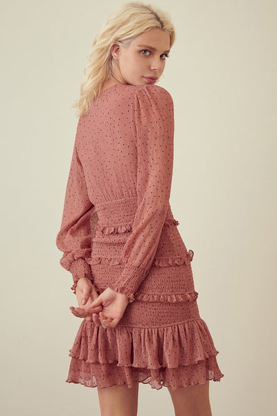 POLKA DOT RUFFLE DRESS