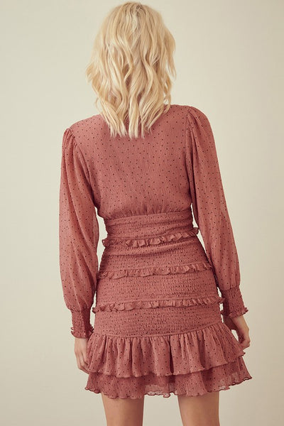 POLKA DOT RUFFLE DRESS