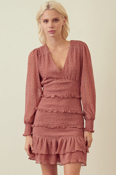 POLKA DOT RUFFLE DRESS