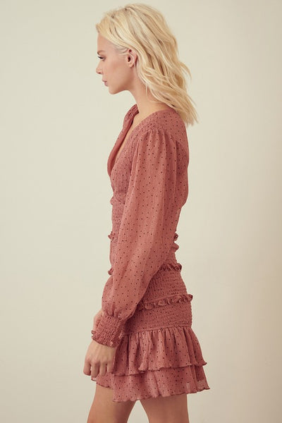 POLKA DOT RUFFLE DRESS
