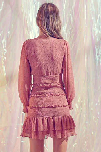 POLKA DOT RUFFLE DRESS