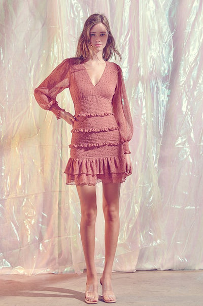 POLKA DOT RUFFLE DRESS