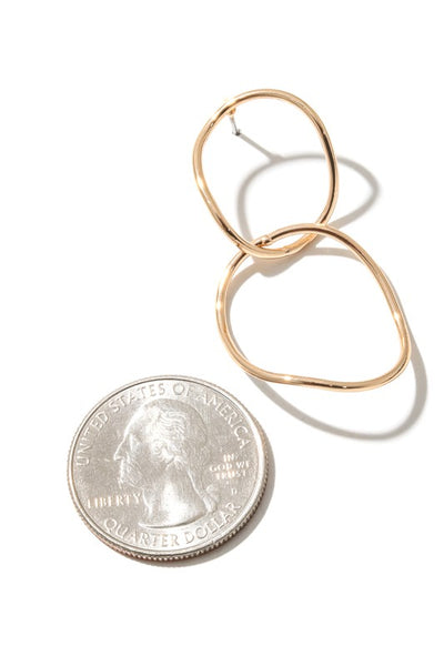 Tiered Hoop Linked Dangle Earrings