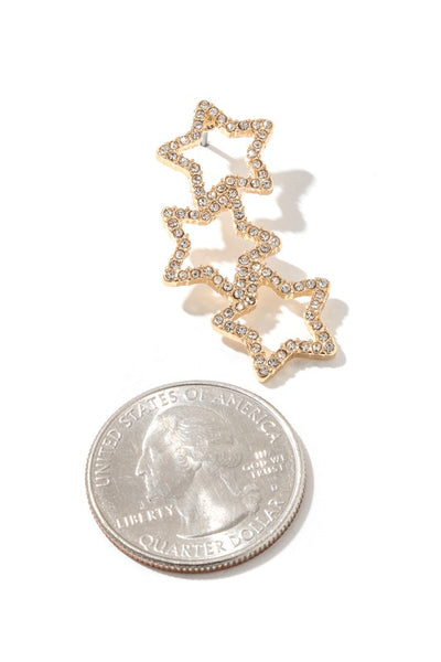 Studded Star Dangle Earrings