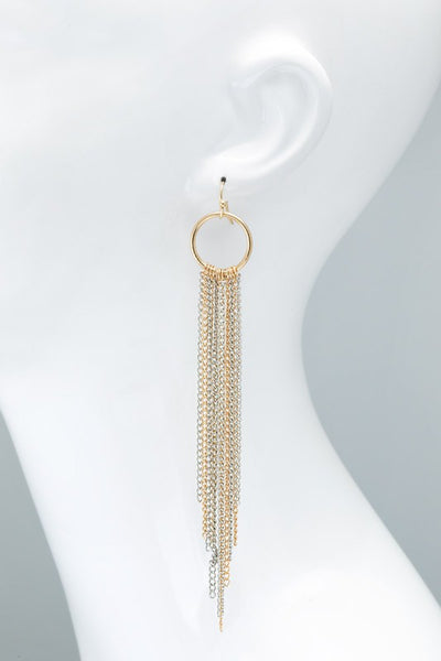 Fine Chain Tassel Earrings