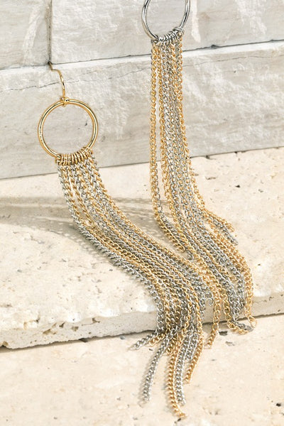 Fine Chain Tassel Earrings