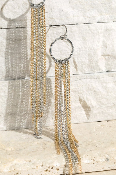 Fine Chain Tassel Earrings