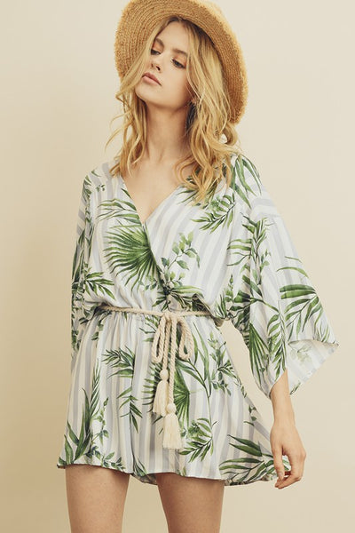 Tropical Stripe Romper