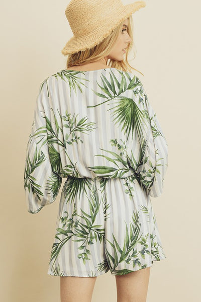 Tropical Stripe Romper