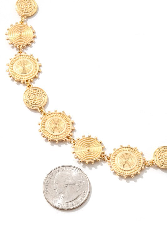 Disc Linked Chain Necklace