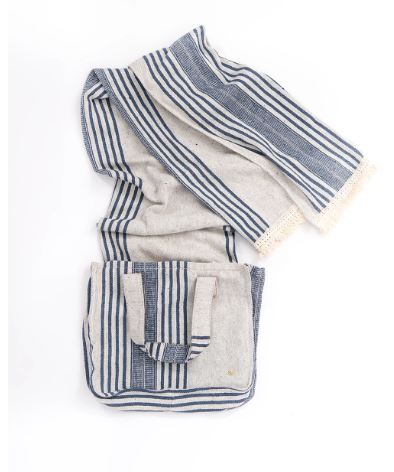 Island Blue Beach Blanket Bag