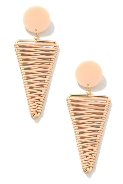 Wrapped Triangle Dangle Earrings