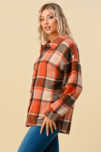 Flannel Blouse Plaid Shirt