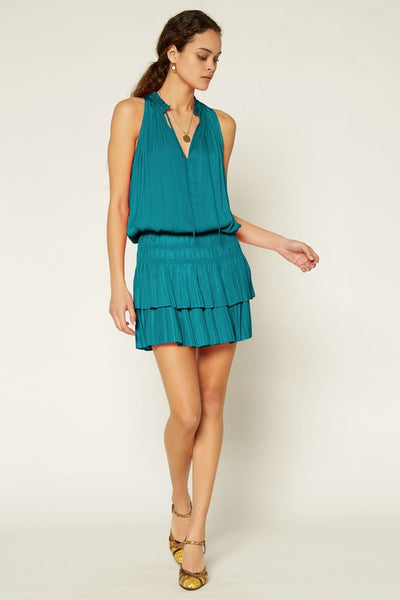 Sleeveless Pleated Mini Dress