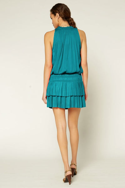 Sleeveless Pleated Mini Dress