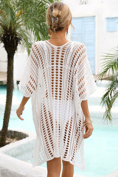 Openwork Side Slit Beach Cover-Up