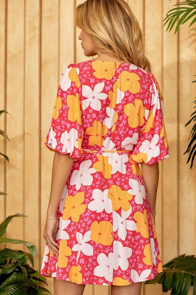 V Neckline Flare Dress