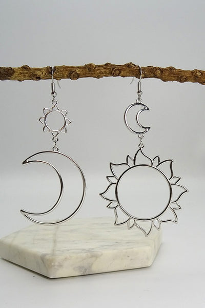 Sun & Moon Drop Earrings
