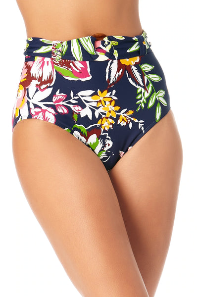 Belted High Waist Swim Bottom