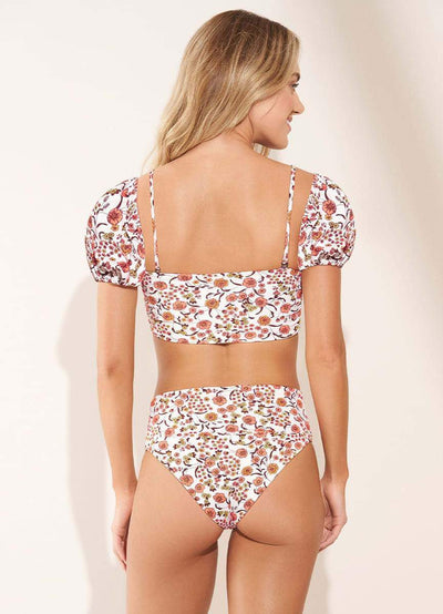 Maaji Wild Flower Veronica High Rise/High Leg Bikini Bottom