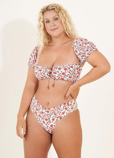 Maaji Wild Flower Veronica High Rise/High Leg Bikini Bottom