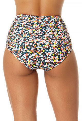 Women's Shirred High Waist Tummy Control Bikini Bottom