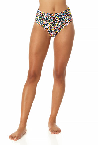 Women's Soft Band Mid Rise Bikini Swim Bottom