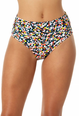 Women's Soft Band Mid Rise Bikini Swim Bottom