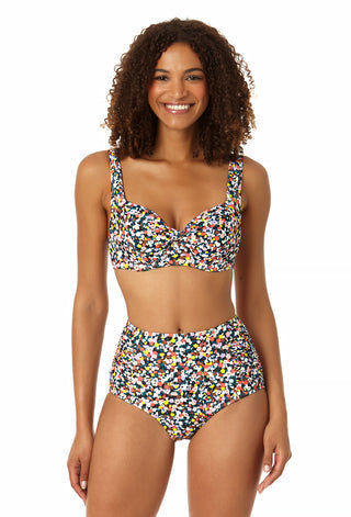 Women's Retro Underwire Bikini Swim Top