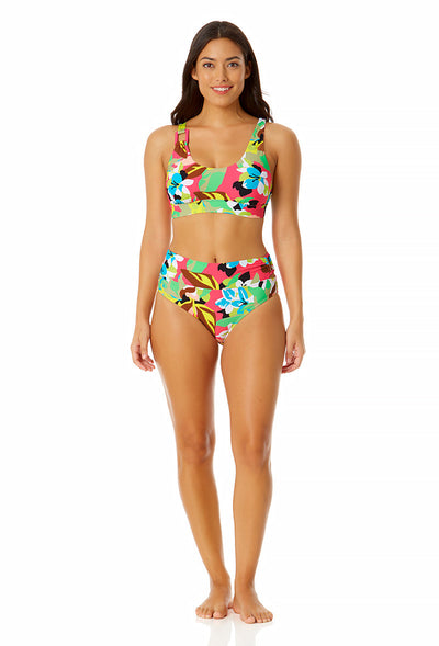 Women's Asymmetric Ring Bralette Bikini Top