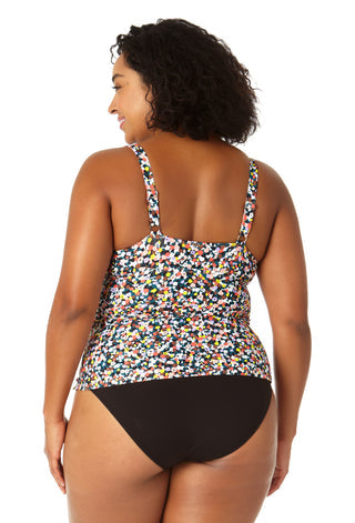 Women's Twist Front Underwire Tankini Swim Top