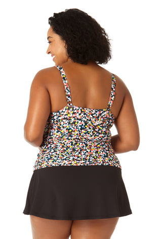 Women's Twist Front Underwire Tankini Swim Top