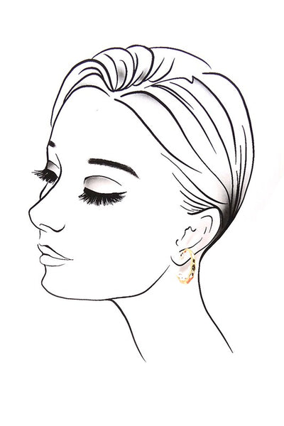 5 PEARL ON A MOON HOOP EARRINGS