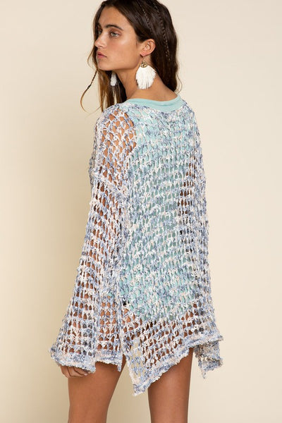 Fish Net Cable Light Sweater