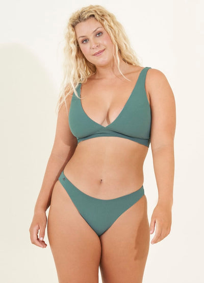 Maaji Eucalyptus Green Allure Long Line Triangle Bikini Top
