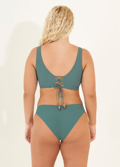 Maaji Eucalyptus Green Allure Long Line Triangle Bikini Top