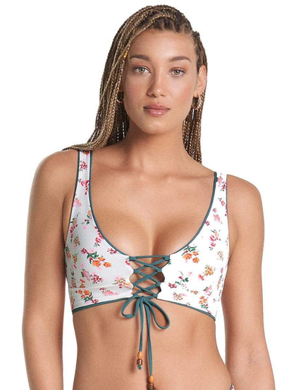 Maaji Eucalyptus Green Allure Long Line Triangle Bikini Top