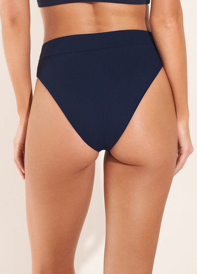 Maaji Indigo Blue Suzy Q High Rise/High Leg Bikini Bottom