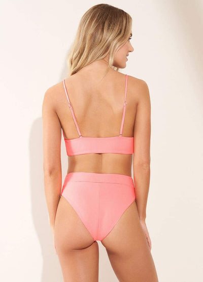 Maaji Coral Peony Suzy Q High Rise/High Leg Bikini Bottom