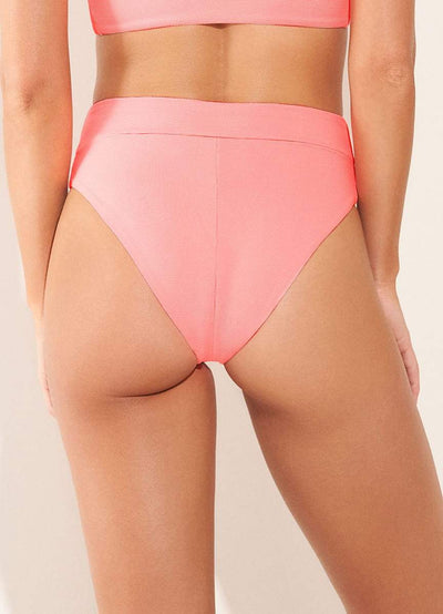 Maaji Coral Peony Suzy Q High Rise/High Leg Bikini Bottom