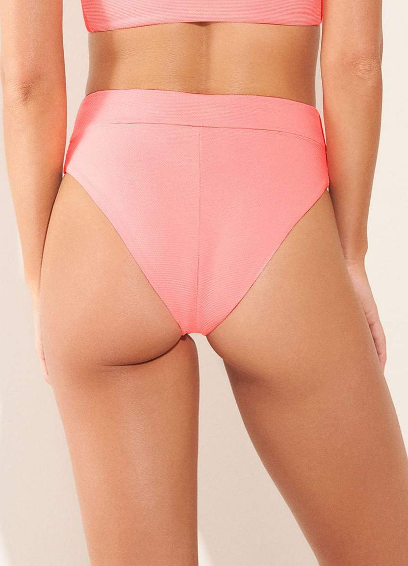 Maaji Coral Peony Suzy Q High Rise/High Leg Bikini Bottom