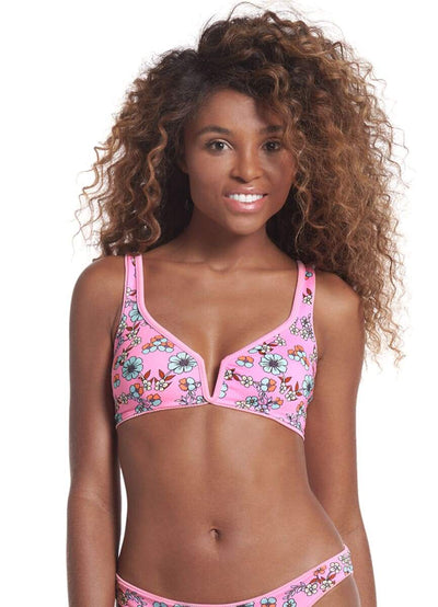 Maaji Rose Lemonade Victory V Wire Bralette Bikini Top