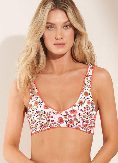 Maaji Orange Poppy Town Sporty Bralette Bikini Top