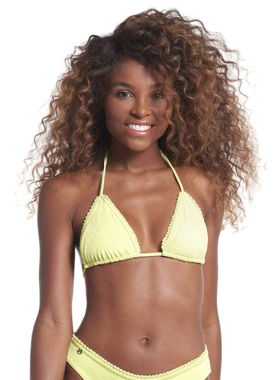 Maaji Butter Yellow Balmy Sliding Triangle Bikini Top