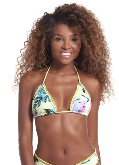 Maaji Butter Yellow Balmy Sliding Triangle Bikini Top