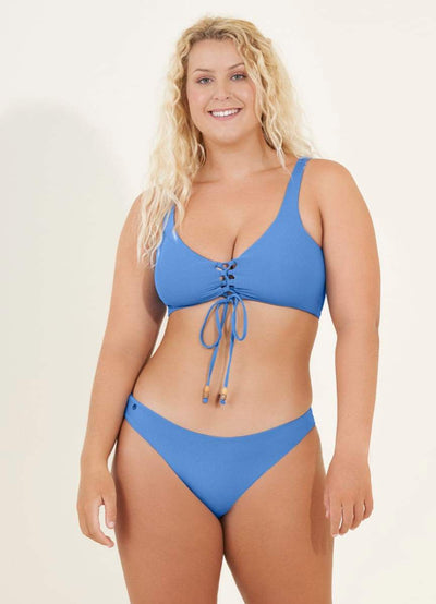 Maaji Blue Bell Danzel Lace Up Bralette Bikini Top