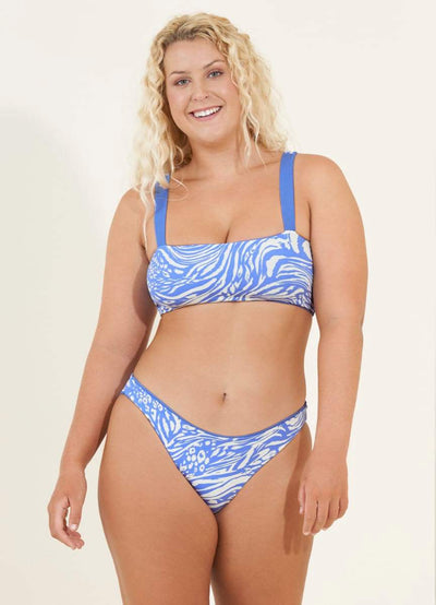 Maaji Blue Bell Danzel Lace Up Bralette Bikini Top